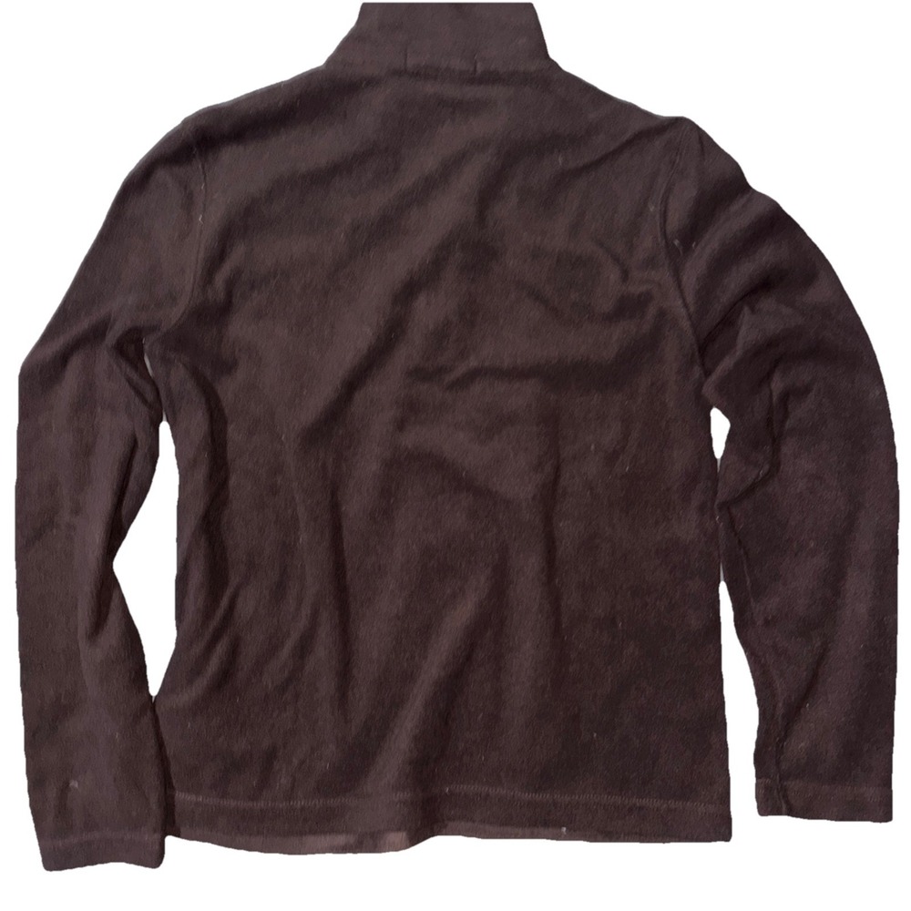 Lauren Ralph Lauren Mens‎ Brown Fleece Quarter Zip Shooting Patch Pullover M - Picture 3 of 4